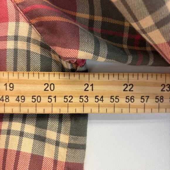 Vintage Liz Sport Women Boho Indie Western Soft Flannel Plaid Top Size S Classic - Picture 5 of 9